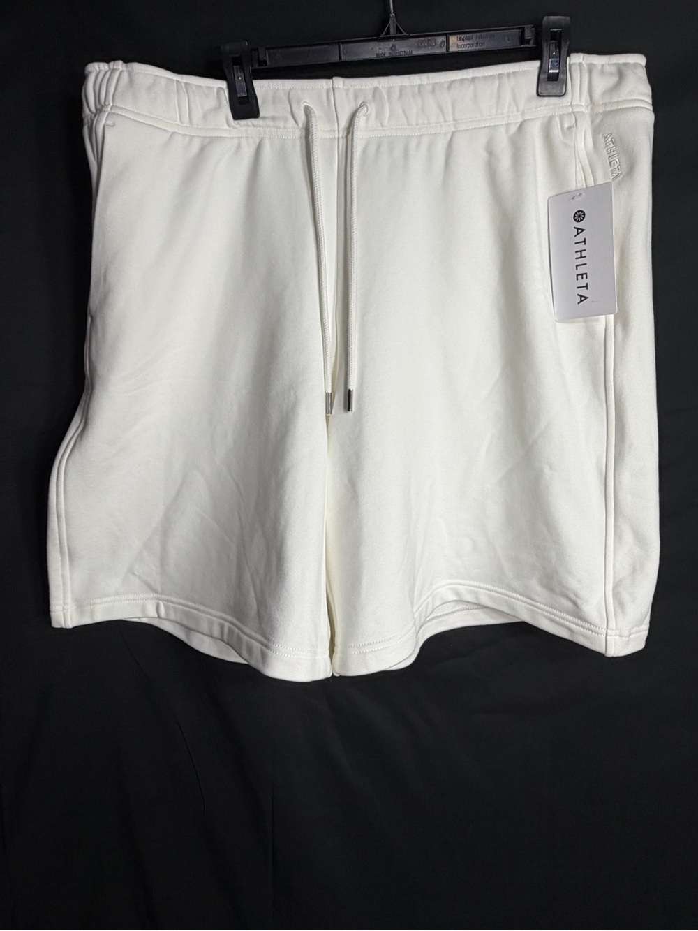 Athleta White Drawstring Athletic Lounge Shorts size XL NWT